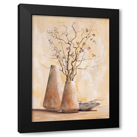 Red berries I Black Modern Wood Framed Art Print with Double Matting by Lien, Christopher