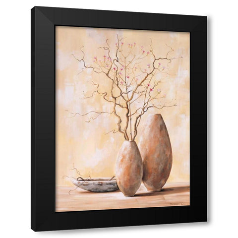 Red berries II Black Modern Wood Framed Art Print with Double Matting by Lien, Christopher
