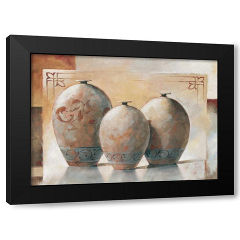 Vases III Black Modern Wood Framed Art Print with Double Matting by Alberto, Tanya