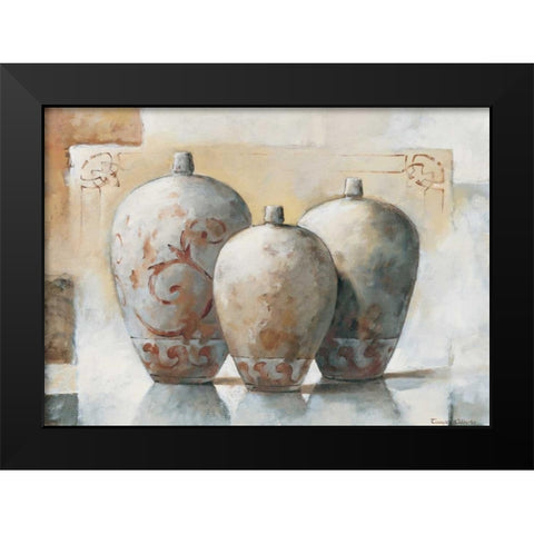 Vases IV Black Modern Wood Framed Art Print by Alberto, Tanya