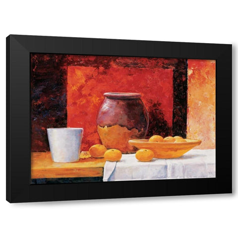 Stillife in red I Black Modern Wood Framed Art Print by Nauts, Frans