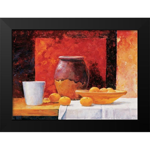 Stillife in red I Black Modern Wood Framed Art Print by Nauts, Frans