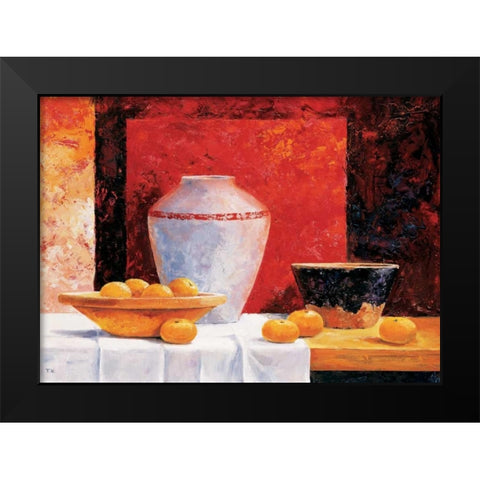 Stillife in red II Black Modern Wood Framed Art Print by Nauts, Frans