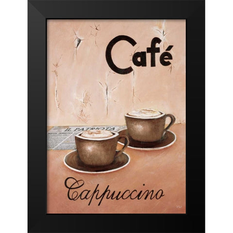 Cappuccino grande Black Modern Wood Framed Art Print by Hedy