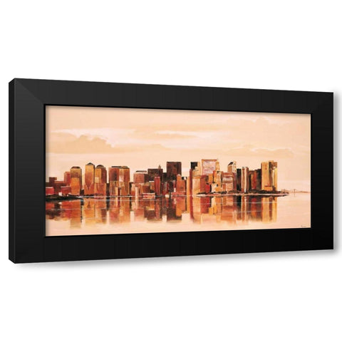 Cityview I Black Modern Wood Framed Art Print by Renee