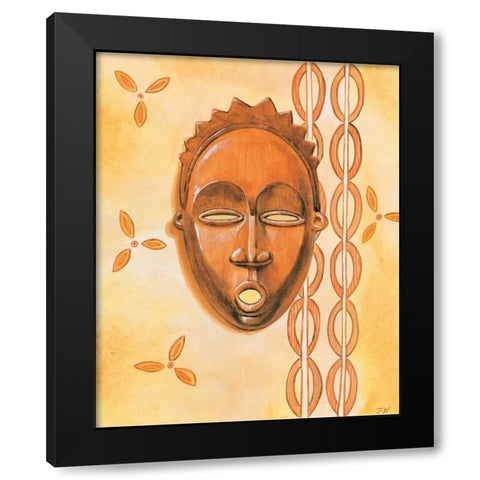 Mask II Black Modern Wood Framed Art Print by Nauts, Frans
