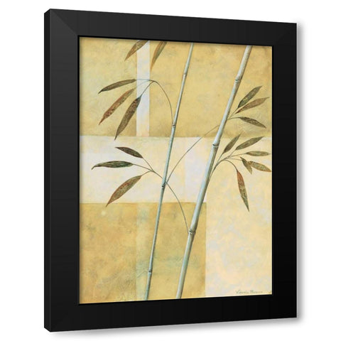 Bamboo I Black Modern Wood Framed Art Print with Double Matting by Prosnov, Valerie