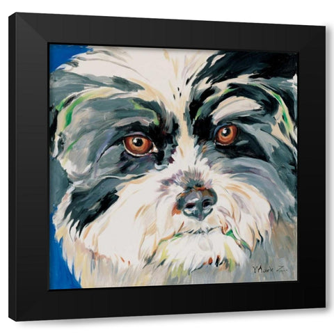 Dog rocks I Black Modern Wood Framed Art Print with Double Matting by Mark Z