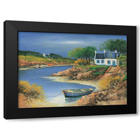 Bretagne I Black Modern Wood Framed Art Print by Burgy