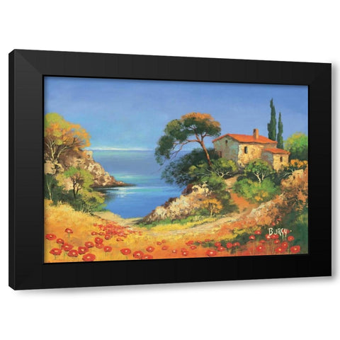 View on ocean II Black Modern Wood Framed Art Print by Burgy