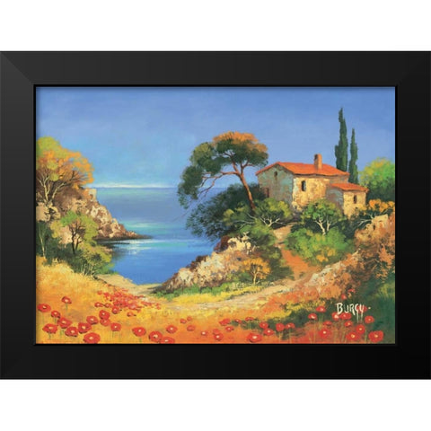 View on ocean II Black Modern Wood Framed Art Print by Burgy