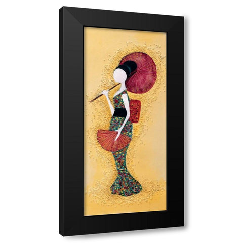 Japanese lady II Black Modern Wood Framed Art Print by Hedy