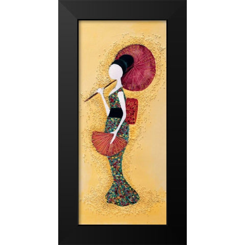 Japanese lady II Black Modern Wood Framed Art Print by Hedy