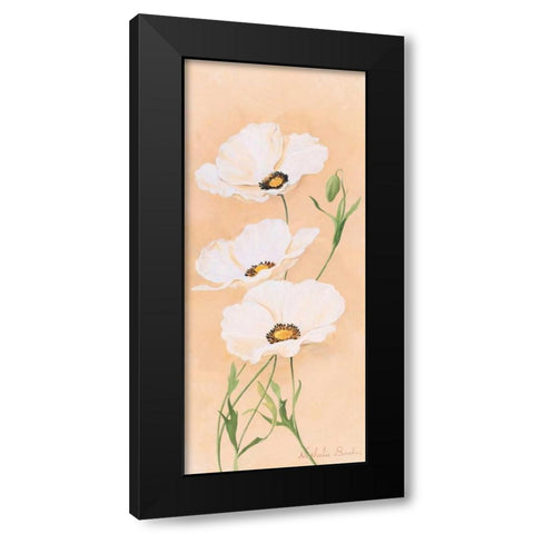 White poppy III Black Modern Wood Framed Art Print by Boucher, Nathalie