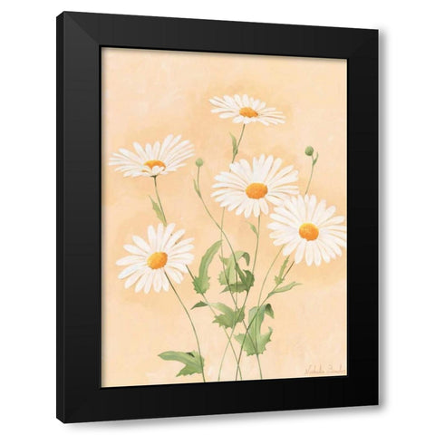 White margarite II Black Modern Wood Framed Art Print with Double Matting by Boucher, Nathalie