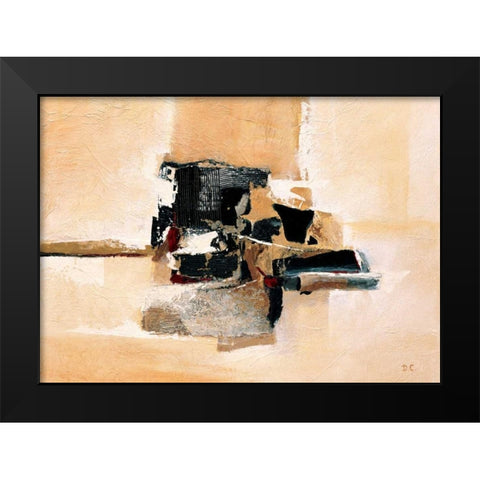 Structure II Black Modern Wood Framed Art Print by Christiaans, Dien