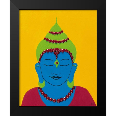 Buddha III Black Modern Wood Framed Art Print by Hedy