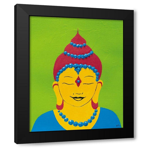Buddha IV Black Modern Wood Framed Art Print by Hedy