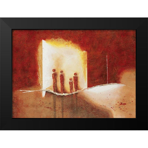 Far away I Black Modern Wood Framed Art Print by Christiaans, Dien