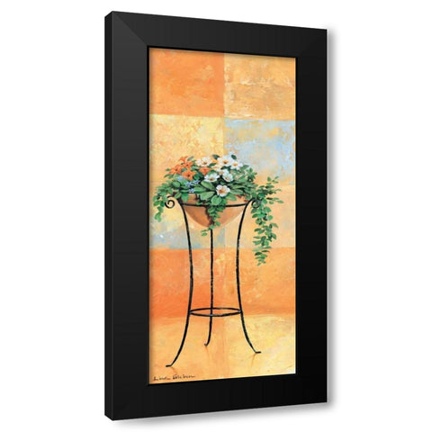 Flowers and tiles I Black Modern Wood Framed Art Print by Gieben, Lina
