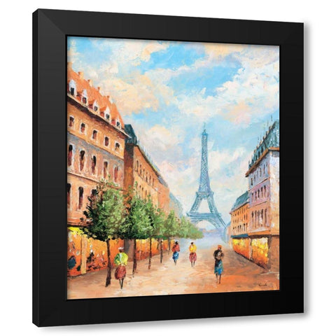 Paris I Black Modern Wood Framed Art Print by Renee