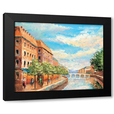 Paris IV Black Modern Wood Framed Art Print by Renee