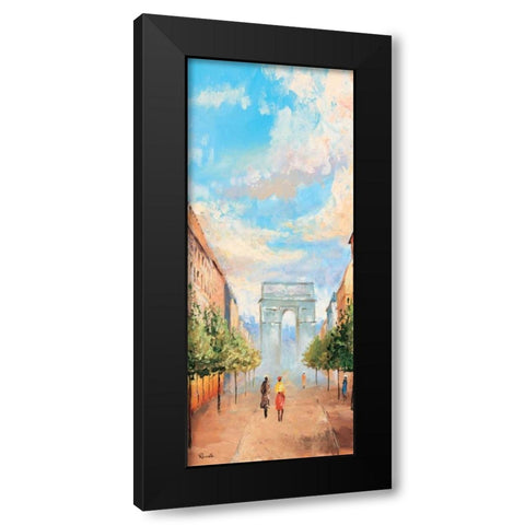 Paris V Black Modern Wood Framed Art Print by Renee