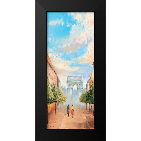 Paris V Black Modern Wood Framed Art Print by Renee