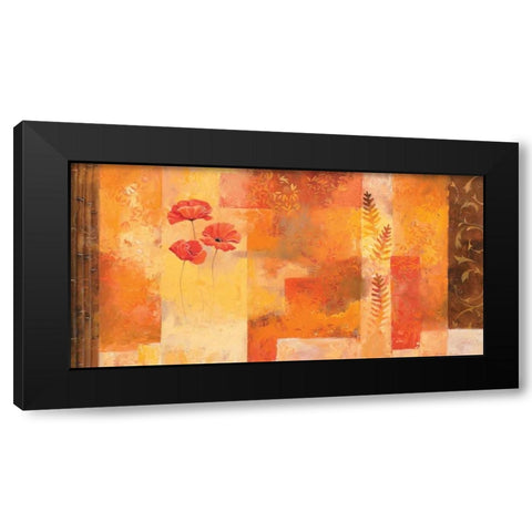 Lush floral II Black Modern Wood Framed Art Print with Double Matting by Boucher, Nathalie
