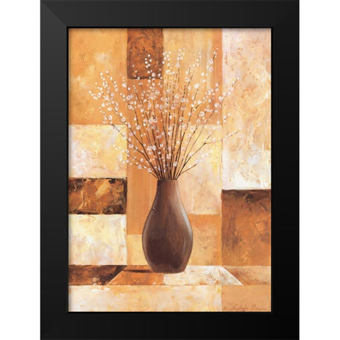 Twigs with white I Black Modern Wood Framed Art Print by Boucher, Nathalie