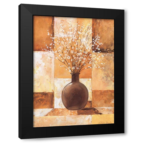 Twigs with white II Black Modern Wood Framed Art Print with Double Matting by Boucher, Nathalie