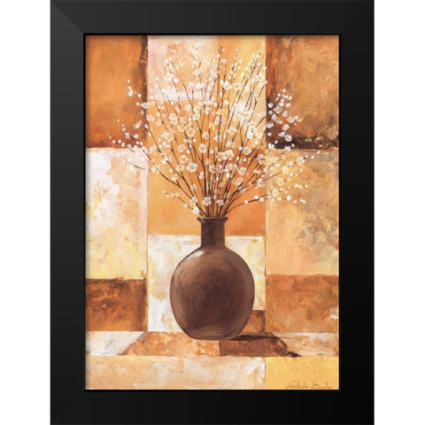 Twigs with white II Black Modern Wood Framed Art Print by Boucher, Nathalie
