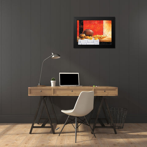 Stillife with apples II Black Modern Wood Framed Art Print by Nauts, Frans