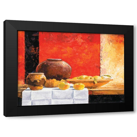 Stillife with apples II Black Modern Wood Framed Art Print by Nauts, Frans