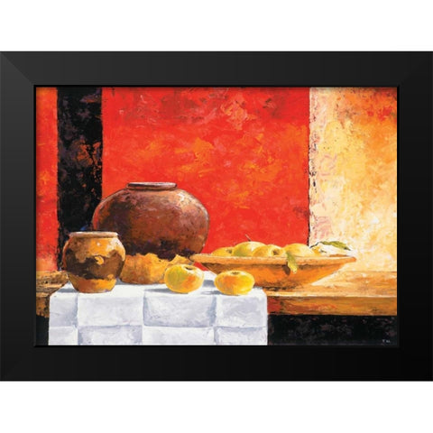 Stillife with apples II Black Modern Wood Framed Art Print by Nauts, Frans