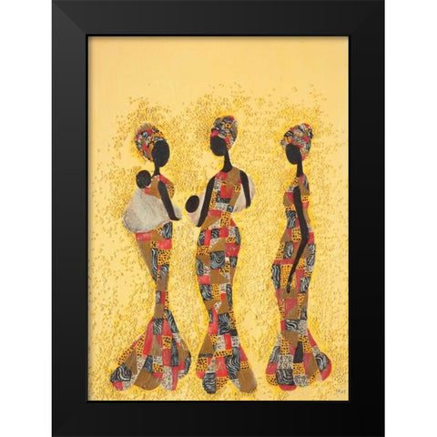 African beauties Black Modern Wood Framed Art Print by Hedy