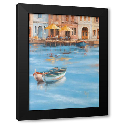 View on water II Black Modern Wood Framed Art Print with Double Matting by Burgy
