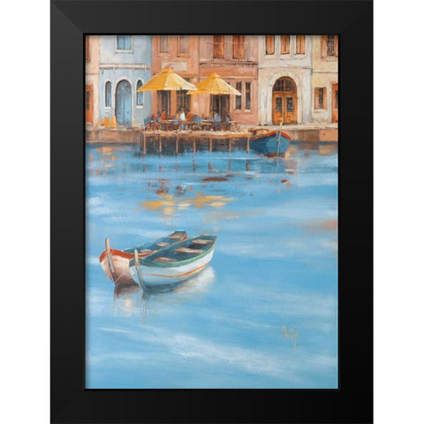View on water II Black Modern Wood Framed Art Print by Burgy