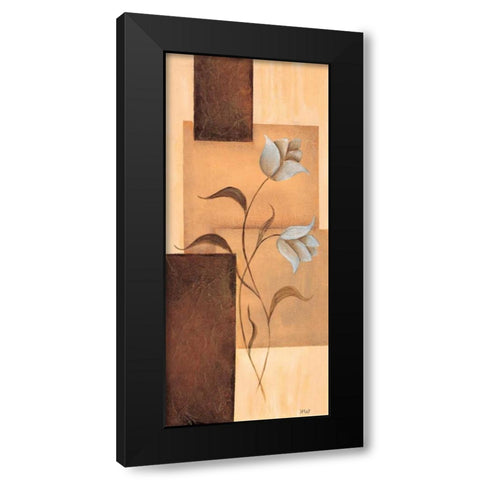 Tulips on blocks I Black Modern Wood Framed Art Print with Double Matting by Hedy