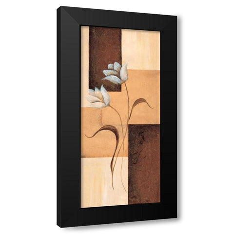 Tulips on blocks III Black Modern Wood Framed Art Print by Hedy