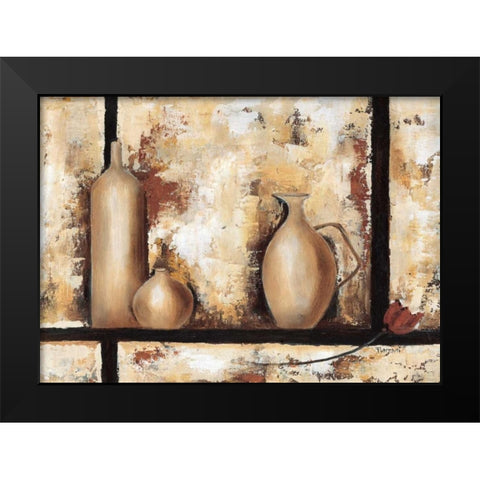 Stillife with vases I Black Modern Wood Framed Art Print by Florenti, Isa
