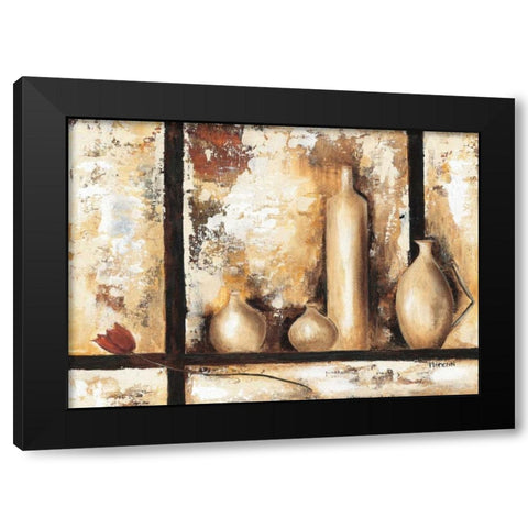 Stillife with vases II Black Modern Wood Framed Art Print with Double Matting by Florenti, Isa