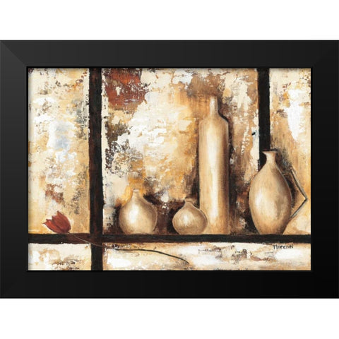 Stillife with vases II Black Modern Wood Framed Art Print by Florenti, Isa