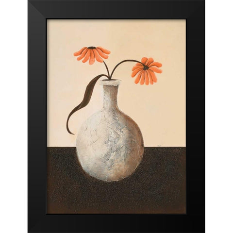 Orange beauty  I Black Modern Wood Framed Art Print by Hedy