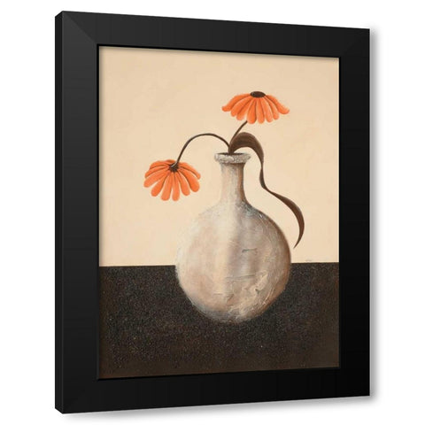 Orange beauty II Black Modern Wood Framed Art Print with Double Matting by Hedy