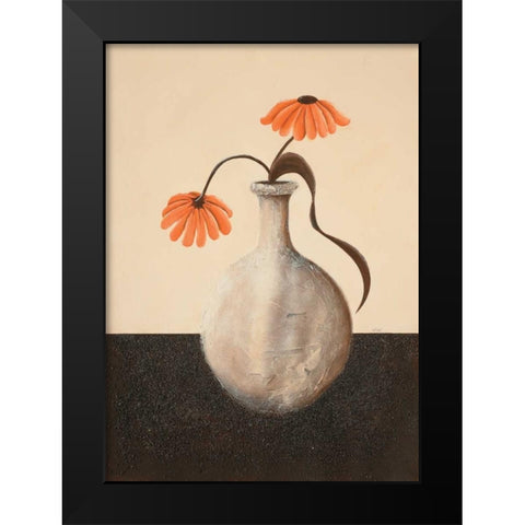 Orange beauty II Black Modern Wood Framed Art Print by Hedy