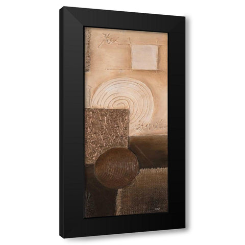 Cirlcles III Black Modern Wood Framed Art Print by Hedy
