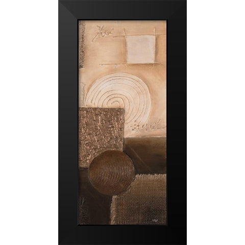 Cirlcles III Black Modern Wood Framed Art Print by Hedy