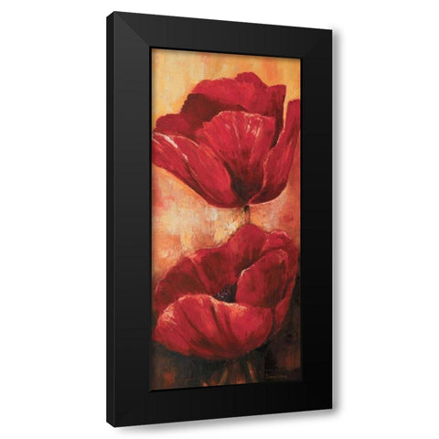 Poppies I Black Modern Wood Framed Art Print by Lotus, Lenna