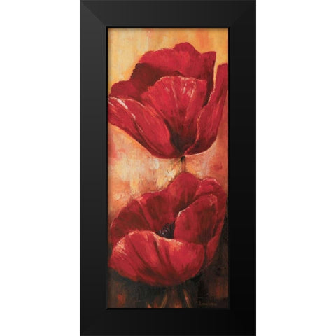 Poppies I Black Modern Wood Framed Art Print by Lotus, Lenna